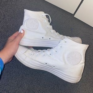 White Hightop Converse